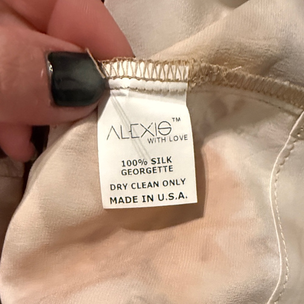 ALEXIE Silk Strapless Tie-Dye Romper-Sz M - Picture 4 of 4